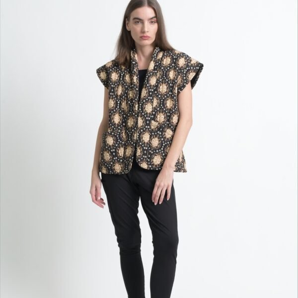 Black Mosaic Bloom Jacket